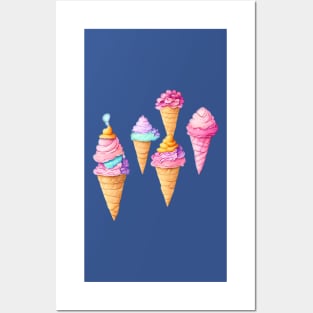 Ice cream cones Posters and Art